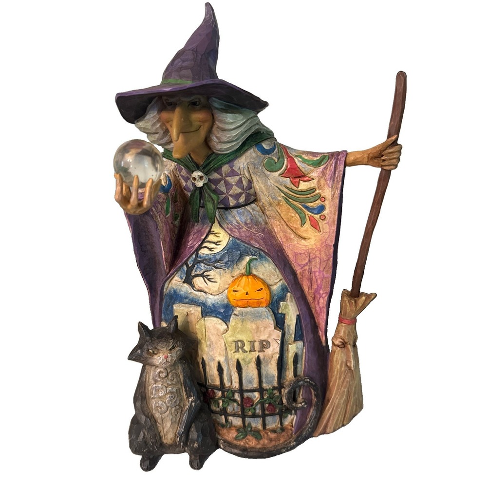 Jim Shore Heartwood Creek What Do I See Halloween Witch Figurine #4008905